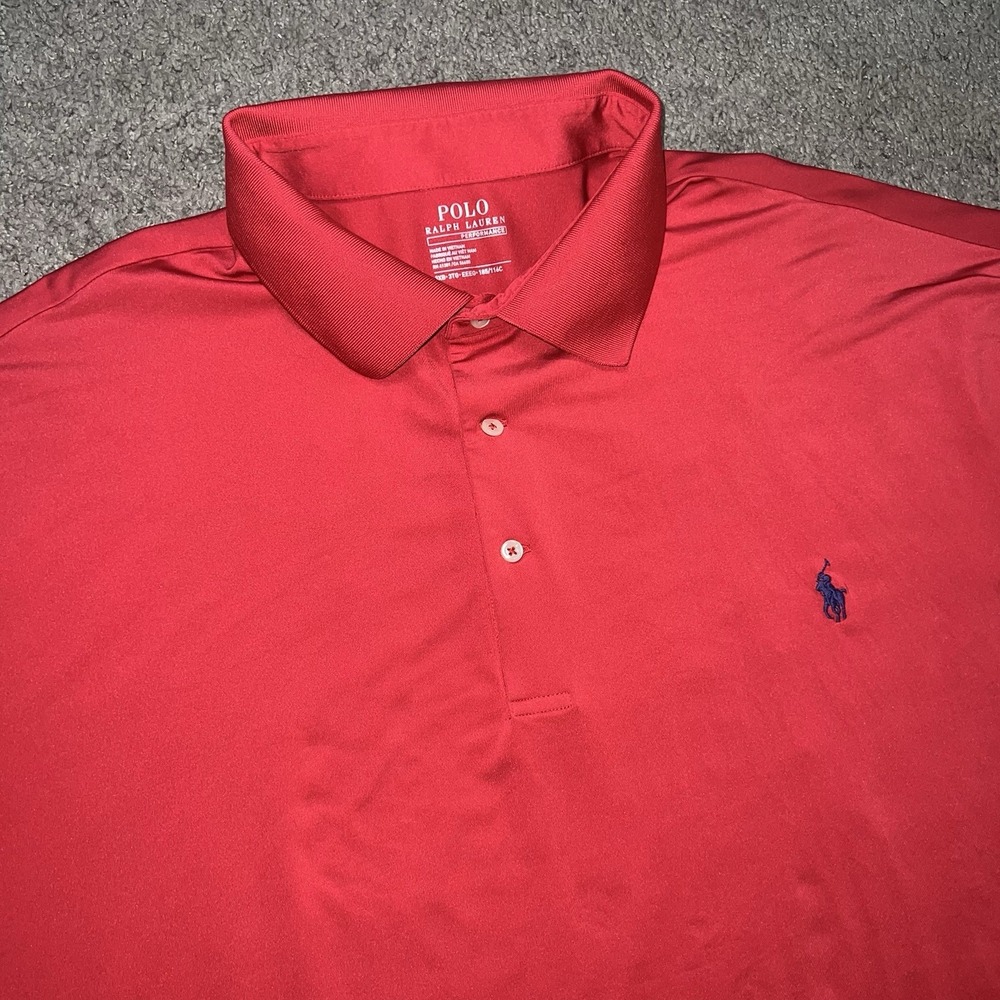 Polo Ralph Lauren Performance Mens 3XB Red Short Sleeve Stretch Polo Shirt